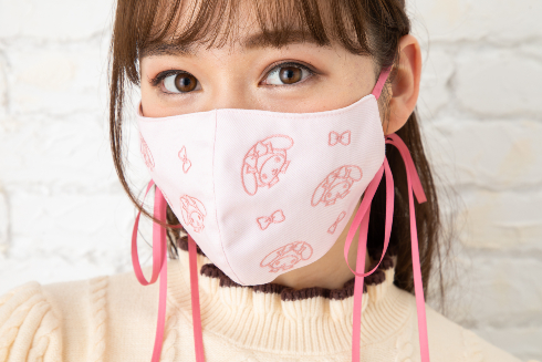 リボン付きマスクandフリルマスクポーチ