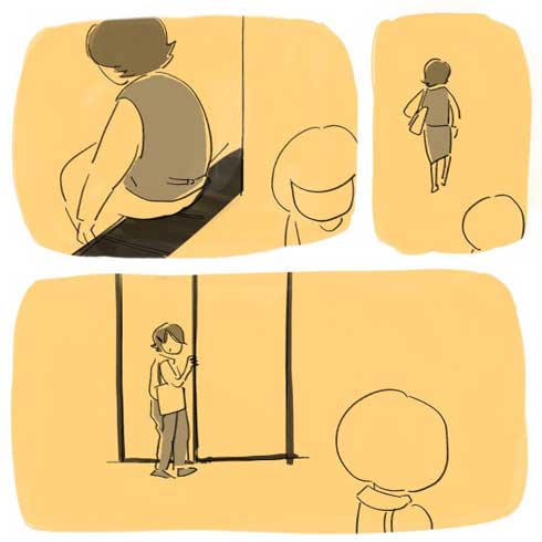 エッセイ 漫画 今日が1番若い日 母 スマートフォン 笑顔