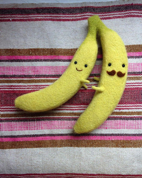 ニードルフェルトで作る食べ物のぬいぐるみ