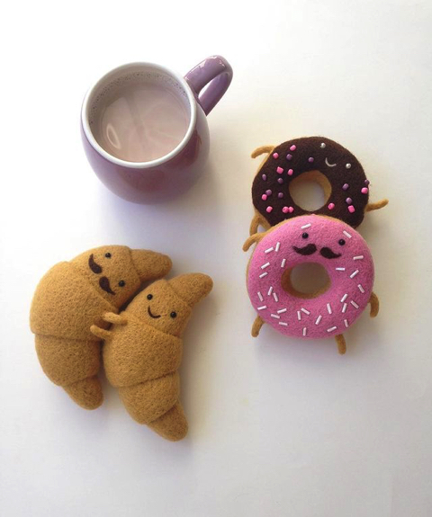 ニードルフェルトで作る食べ物のぬいぐるみ