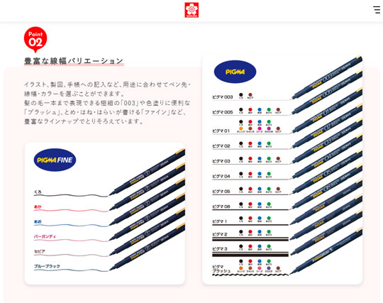 ピグマ キャップ 穴 空気孔 サクラクレパス 公式 回答