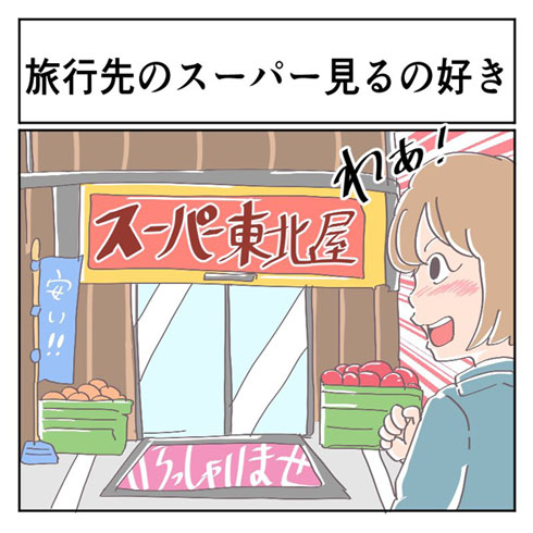旅行先でその土地のスーパーに寄るのが好き