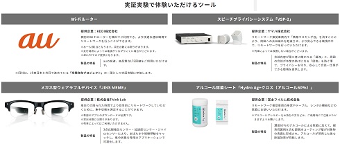 レンタル可能なツール一覧