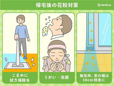 スギ花粉飛散中