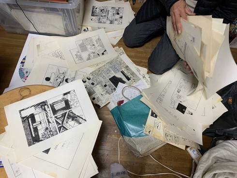 大量の漫画の原稿
