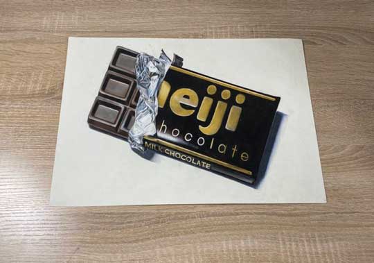 堅あげポテト 絵 リアル 色鉛筆