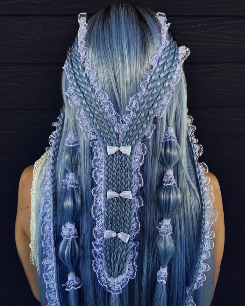 ゴージャスなブレイズヘア