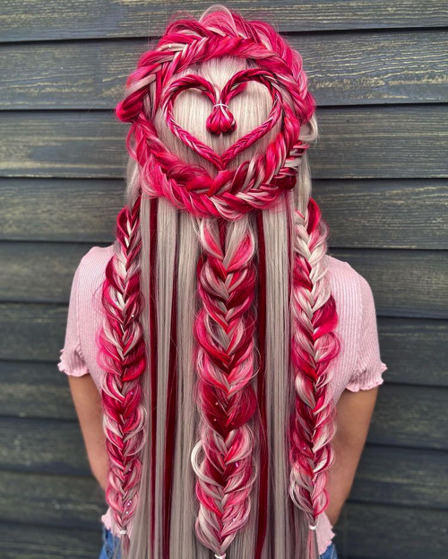 ゴージャスなブレイズヘア