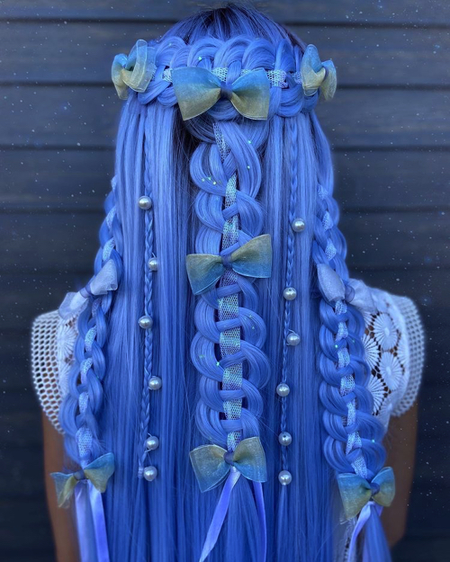 ゴージャスなブレイズヘア