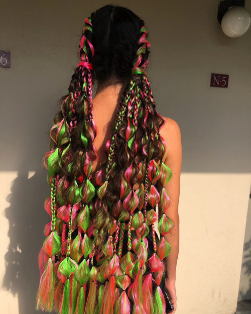 ゴージャスなブレイズヘア