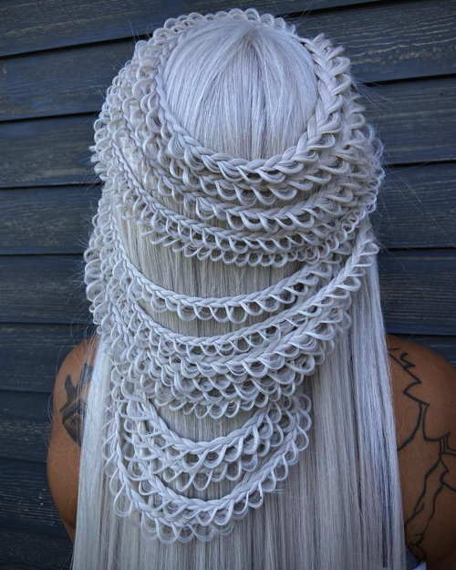 ゴージャスなブレイズヘア