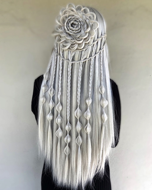 ゴージャスなブレイズヘア