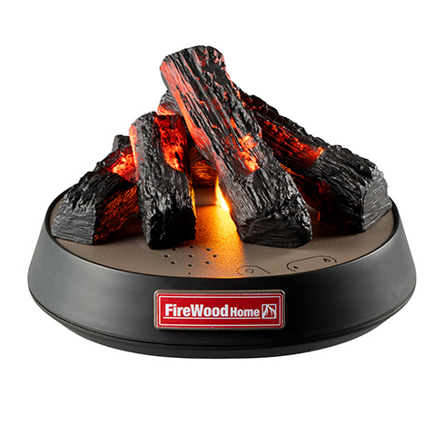 自宅で安全にたき火を楽しめる！　LEDライトで炎のゆらぎと音を表現するたき火ガジェット「FireWood Home」を発売