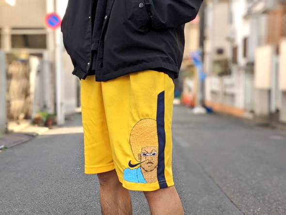 ボボボーボ・ボーボボ NIKE 短パン 刺しゅう 