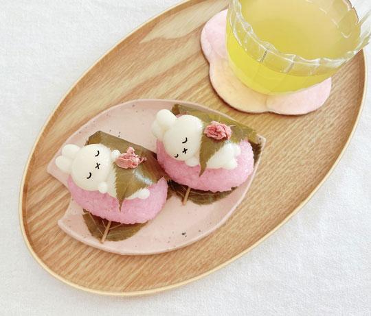 ミッフィー 桜餅 手作り お菓子 キャラ 弁当