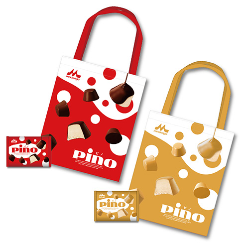 もちっとした触り心地の410倍サイズ「ピノクッション」がゲーム用景品に登場！　パッケージを再現したA4サイズの「ピノエコバッグ」も