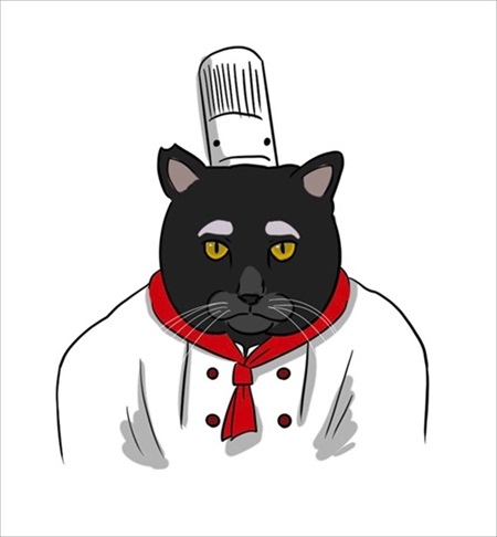 コックに見えた近所のネコちゃん