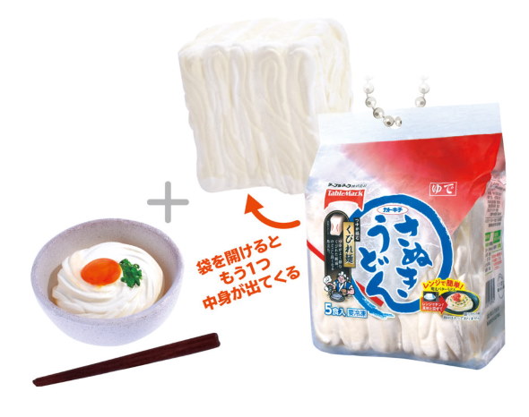 ケンエレファント テーブルマーク 冷凍さぬきうどん カプセルトイ