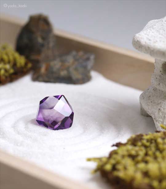 水晶 庭石 日本庭園 ミニ 枯山水 石 宝石 ルース