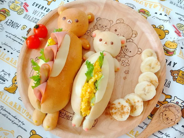 リラックマ 料理 デザート Instagram サンドパン