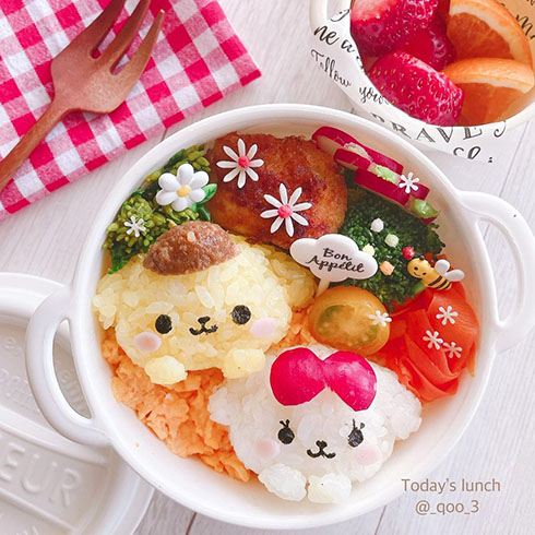 ポムポムプリンのキャラ弁