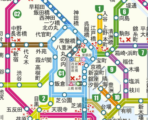 首都高 八重洲乗客降り口