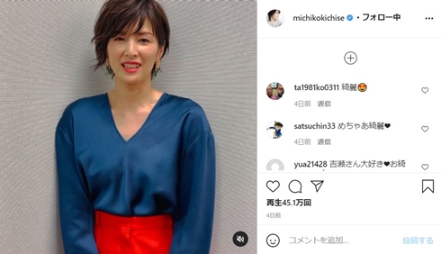 吉瀬美智子 離婚 子供 結婚 現在