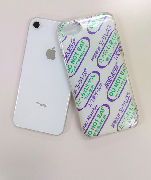 「たべられません」　脱酸素剤の見た目を再現したスマホケースがかわいい