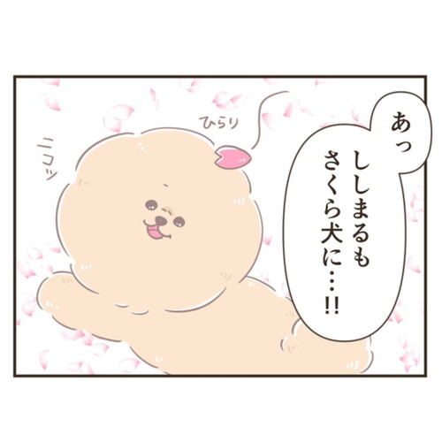 花びらを吸収するししまるくん