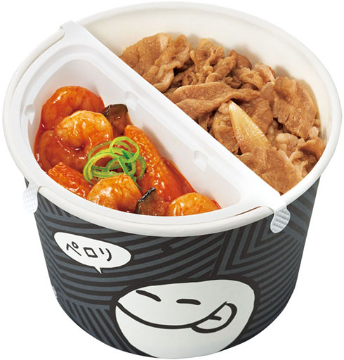 SUKIMIX・エビチリ牛丼弁当