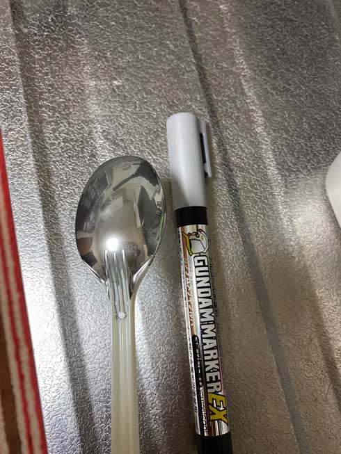 ガンダムマーカーEX メッキ シルバー スプーン 鏡面 塗装