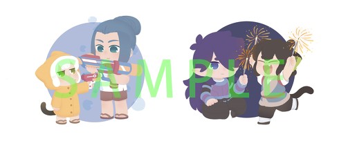 描き下ろし缶バッジ2個セット