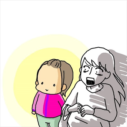 3女ちゃんとお月さま