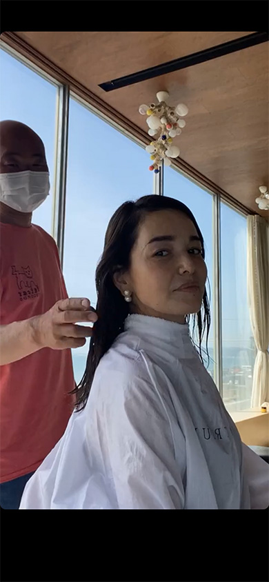 梨花 ベリーショート 断髪式