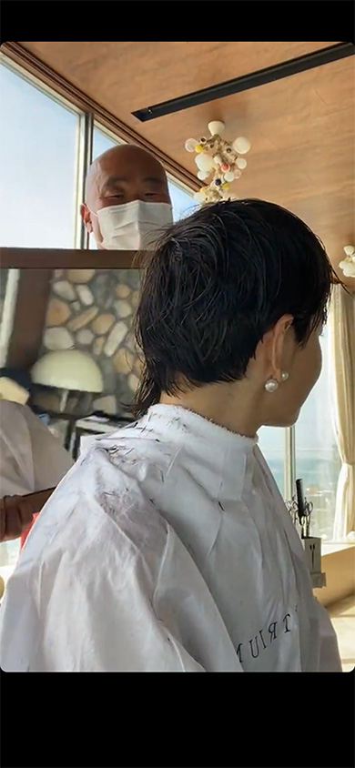 梨花 ベリーショート 断髪式