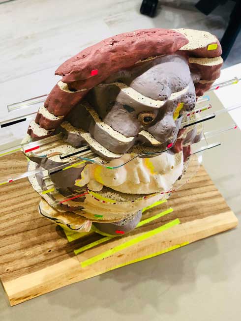 乱れ 画像 人力 再現 グリッチ タヌキ 彫刻 作品 造形