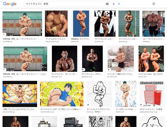 サイドチェスト 画像検索 筋肉 家具