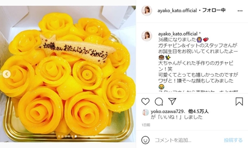 加藤綾子 誕生日  ガチャピン イット