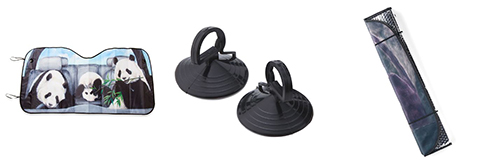 パンダの親子のお留守番パンシェード