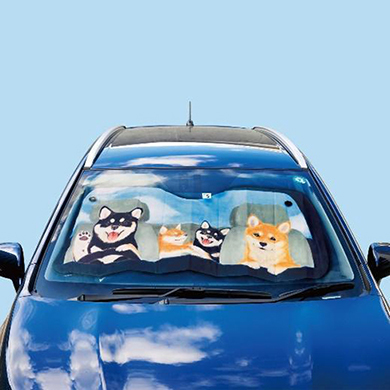 パンダの親子のお留守番パンシェード