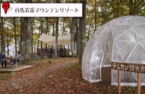 Web会議にも便利なドーム。雨の日も安心