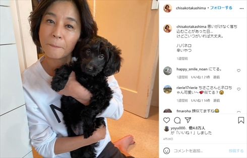 高嶋ちさ子 愛犬 ネロ 虐待 インスタ