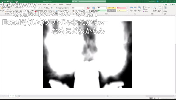 bad apple 東方 影絵 Excel アート プログラミング