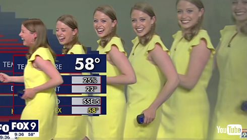 コレが『レクイエム』…か？　まじめな報道中にお天気キャスターが分身するアクシデントに笑いが止まらない