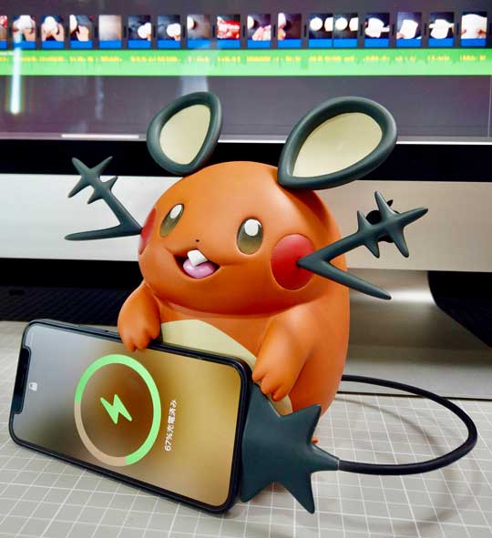 ポケモン 粘土 実寸大 デデンネ しっぽ iPhone 充電