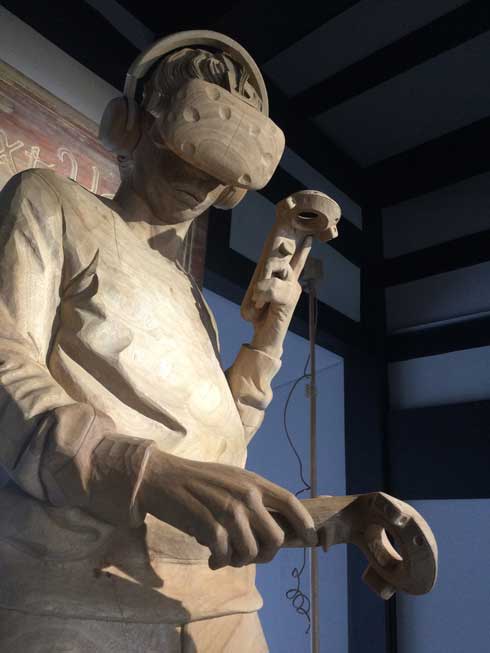 木彫り VRデバイス 三脚 彫刻 村田勇気 Murata Yuki