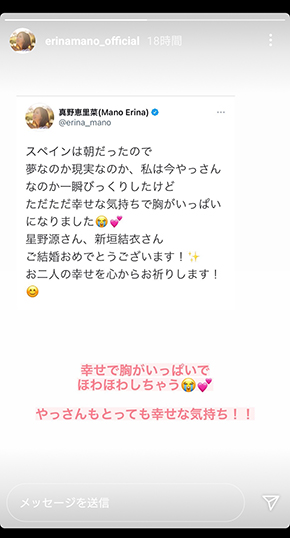 星野源 新垣結衣 結婚 高橋ひとみ 真野恵里菜 逃げるは恥だが役に立つ 逃げ恥 海野つなみ 野木亜紀子