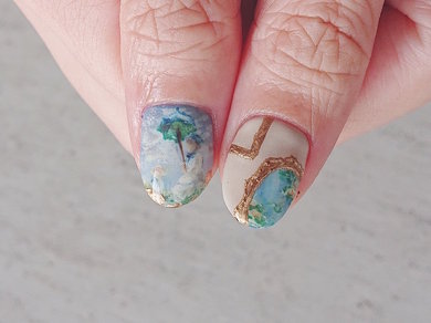 モネ　絵画ネイル