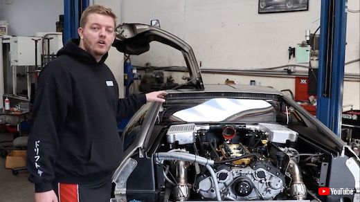 デロリアン エンジン 移植 カスタム V6ツインターボ