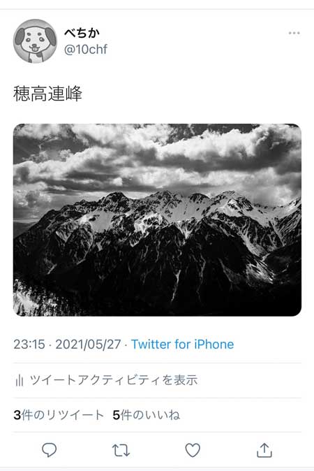 Twitter 写真 いいねの数